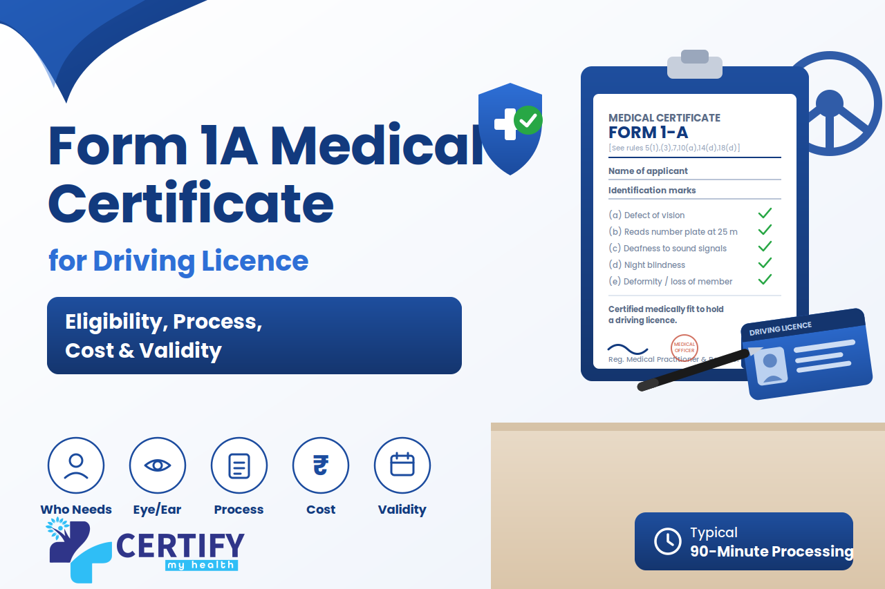 Form 1A Medical Certificate for Driving Licence: Eligibility, Process, Cost & Validity