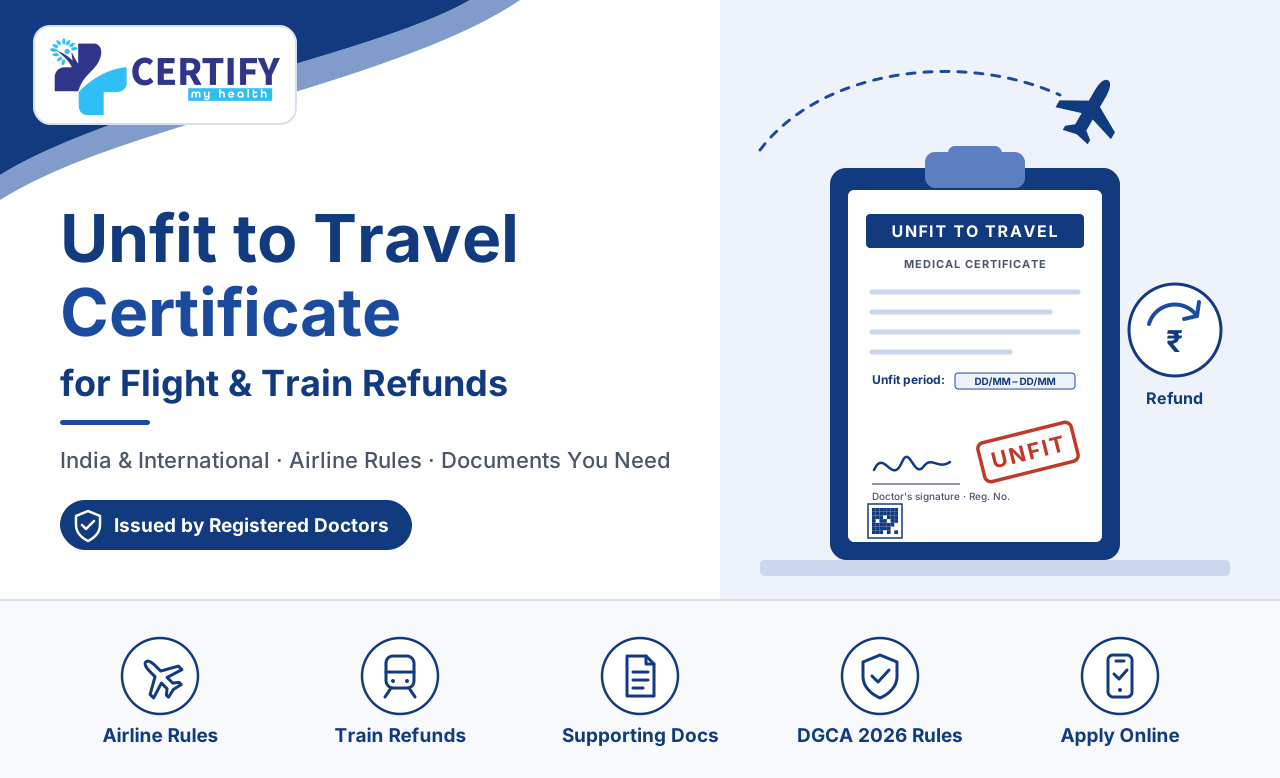 Unfit to Travel Certificate: How to Claim a Refund on a Cancelled Flight or Train Ticket